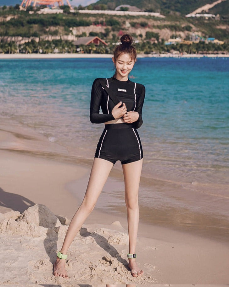 Long Sleeve Swimsuit Two Piece Set